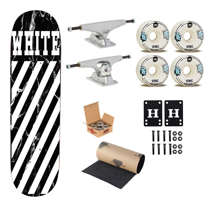 Off White 3 Skateboard Complete Board 8.0" X 31.75"