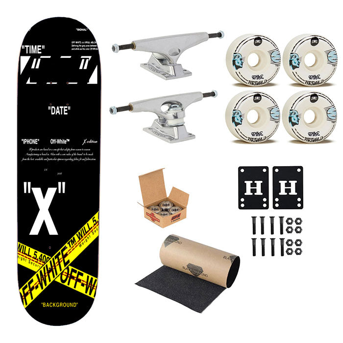 Off White Abloh Virgil Skateboard Complete Board 8.0" X 31.75"