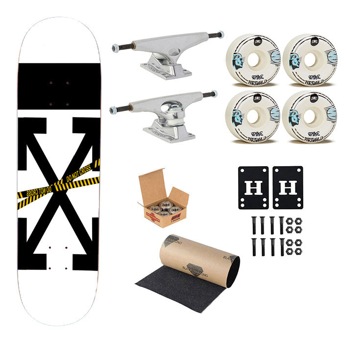 Off White Funny Skateboard Complete Board 8.0" X 31.75"