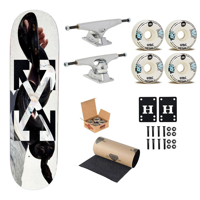 Off White Hand Of Snake Skateboard Complete Board 8.0" X 31.75"
