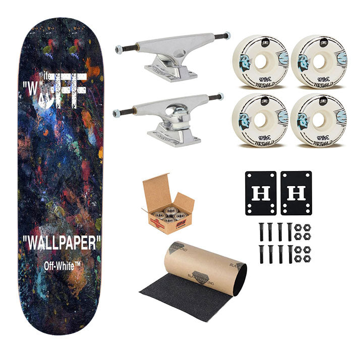 Off White Hypebeast Skateboard Complete Board 8.0" X 31.75"