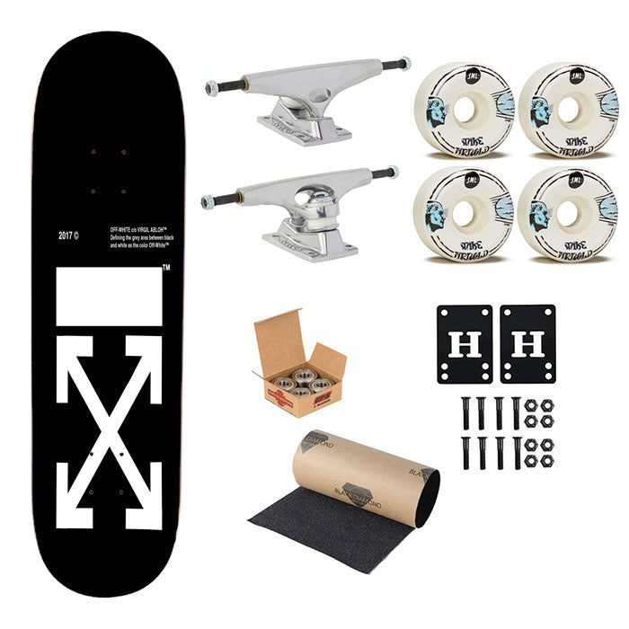 Off White Logo Skateboard Complete Board 8.0" X 31.75"