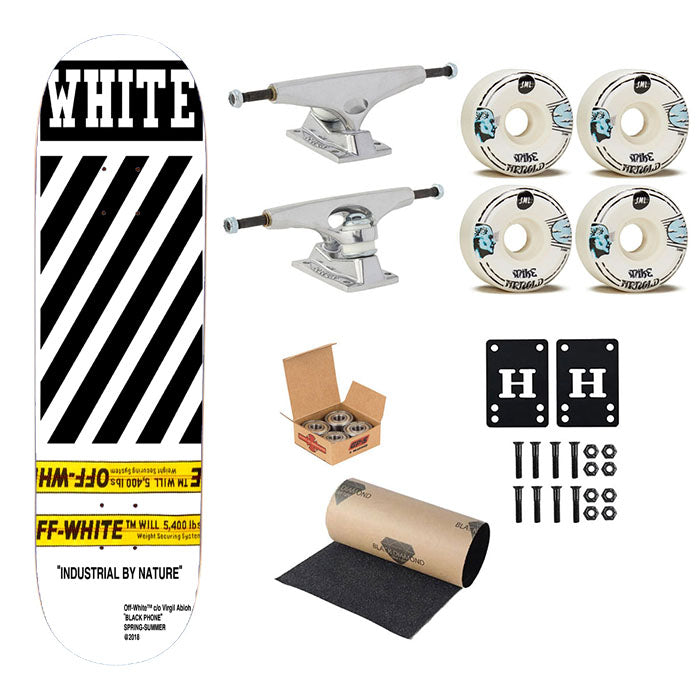Off White Nature Skateboard Complete Board 8.0" X 31.75"