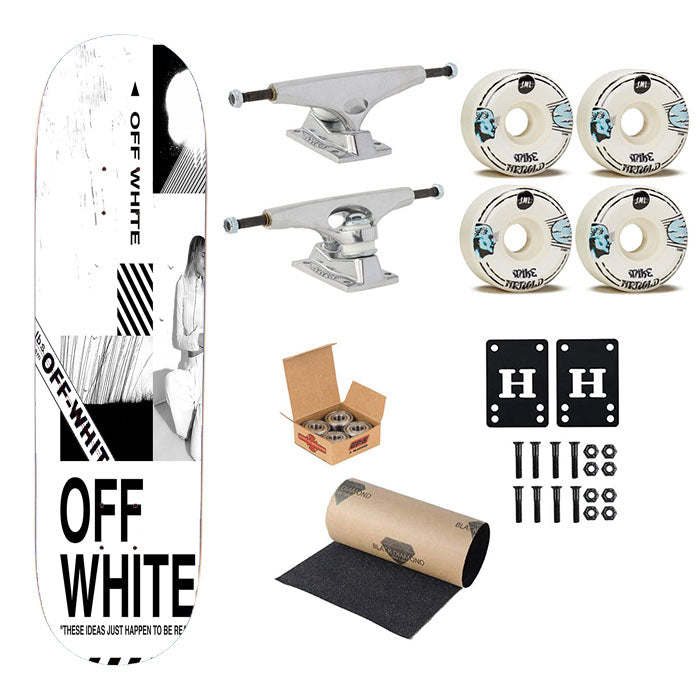 Off White These Ideas Just Happen To Be Real Skateboard Complete Board 8.0" X 31.75"