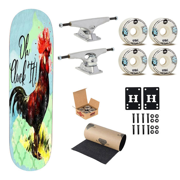 Oh, Cluck It Skateboard Complete Board 8.0" X 31.75"