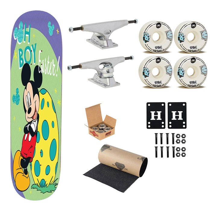 Oh Boy Easter Mickey Mouse Skateboard Complete Board 8.0" X 31.75"