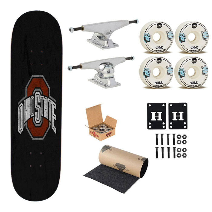 Ohio State Art Skateboard Complete Board 8.0" X 31.75"
