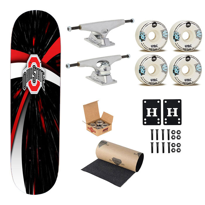 Ohio State Buckeyes Skateboard Complete Board 8.0" X 31.75"