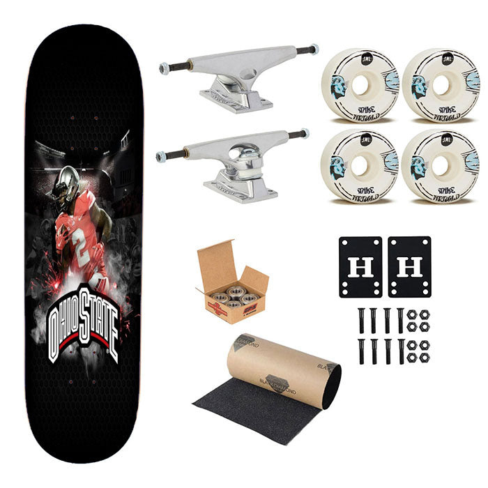 Ohio State Buckeyes Wallpaper Skateboard Complete Board 8.0" X 31.75"