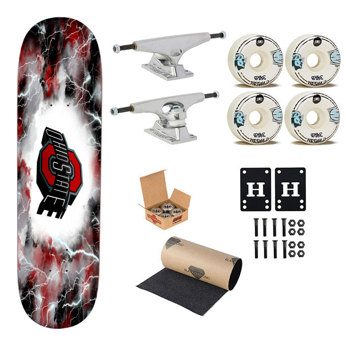 Ohio State Football Logo Skateboard Complete Board 8.0" X 31.75"