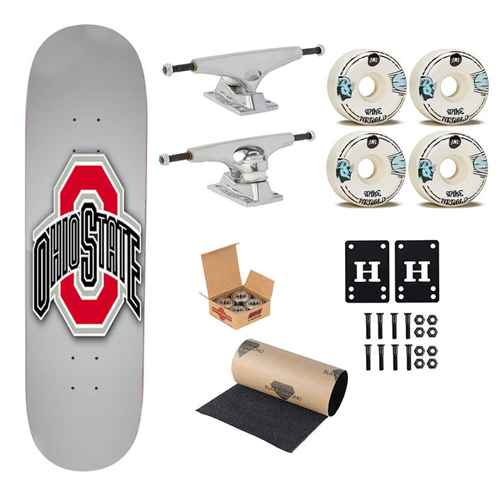 Ohio State Logo Skateboard Complete Board 8.0" X 31.75"