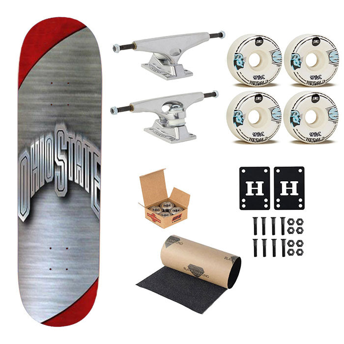 Ohio State University Skateboard Complete Board 8.0" X 31.75"