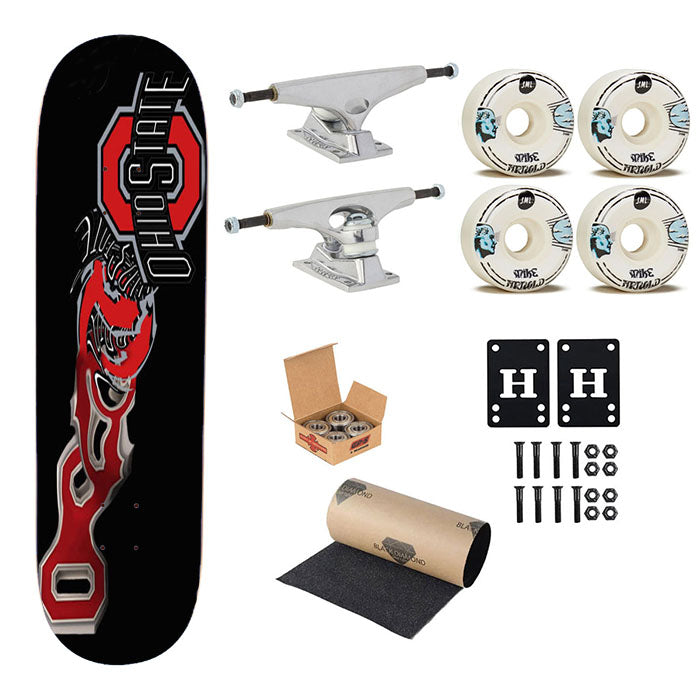 Ohio State University Art Skateboard Complete Board 8.0" X 31.75"