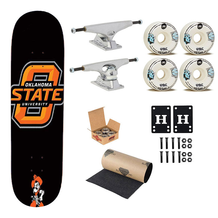 Ok State Logos Skateboard Complete Board 8.0" X 31.75"