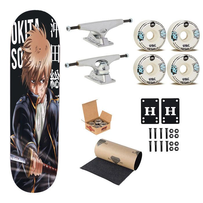 Okita Sougo Gintama Anime Skateboard Complete Board 8.0" X 31.75"
