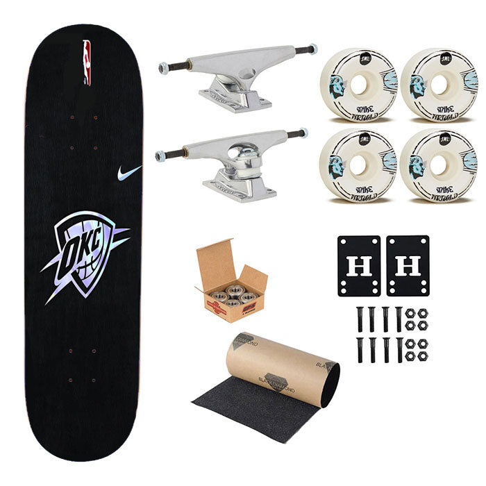 Oklahoma City Thunder Okc Nba 987 Skateboard Complete Board 8.0" X 31.75"