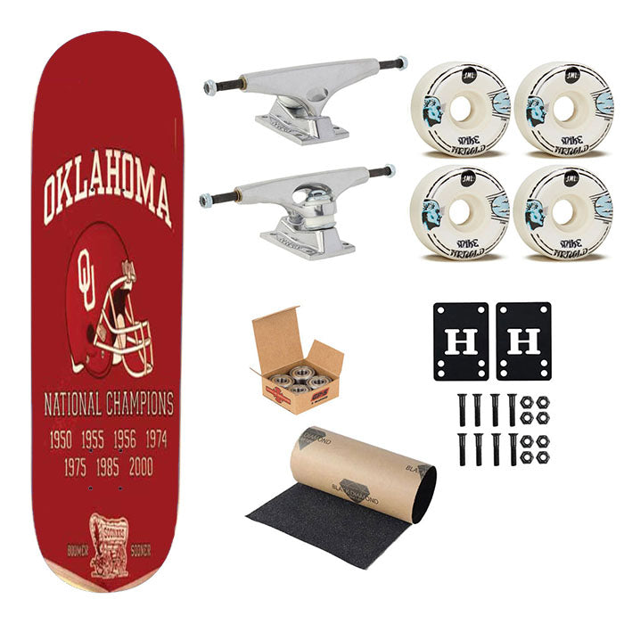 Oklahoma Sooners Championship Banner Skateboard Complete Board 8.0" X 31.75"