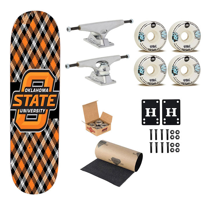 Oklahoma State University Logo Skateboard Complete Board 8.0" X 31.75"