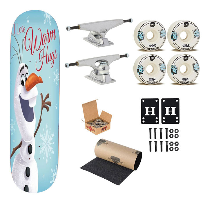 Olaf Love Warm Hugs Skateboard Complete Board 8.0" X 31.75"
