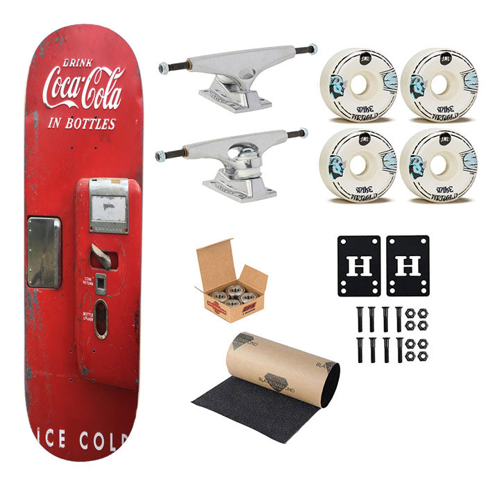 Old Coca Cola Ice Cold Vending Machine Skateboard Complete Board 8.0" X 31.75"