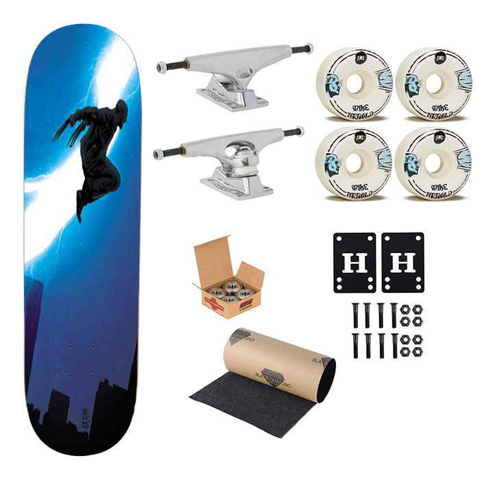Old Man Logan Lightning Jump Skateboard Complete Board 8.0" X 31.75"