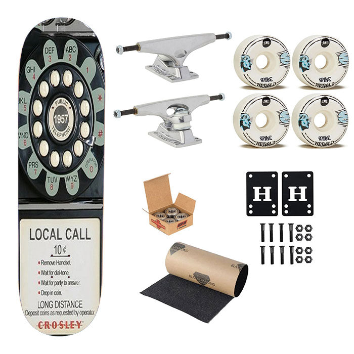 Old Payphone Retro Skateboard Complete Board 8.0" X 31.75"