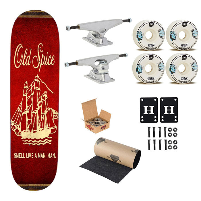 Old Spice Cosmetics Brand Skateboard Complete Board 8.0" X 31.75"