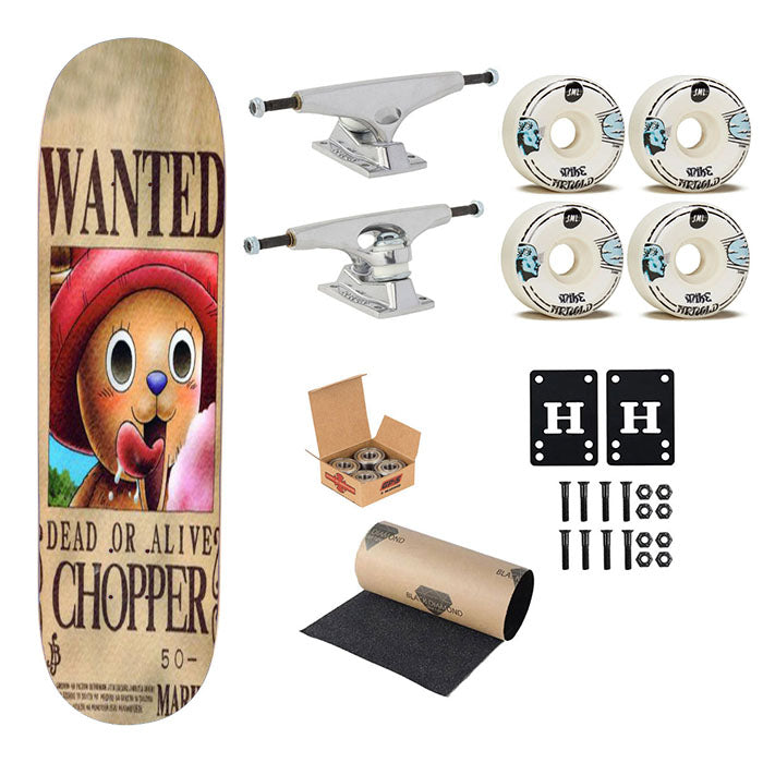 One Piece Chopper Wanted Poster Skateboard Complete Board 8.0" X 31.75"