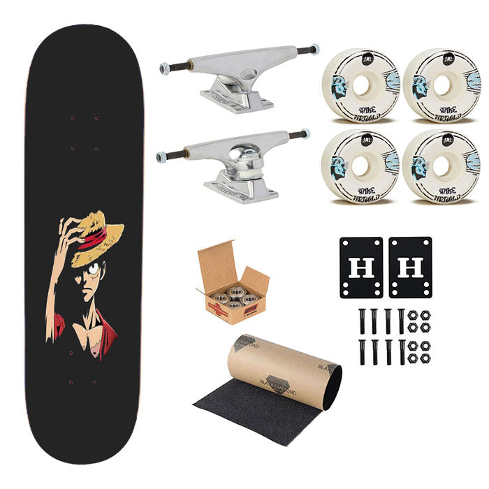 One Piece Luffy Skateboard Complete Board 8.0" X 31.75"