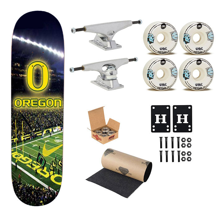Oregon Ducks Stadium Logo Skateboard Complete Board 8.0" X 31.75"