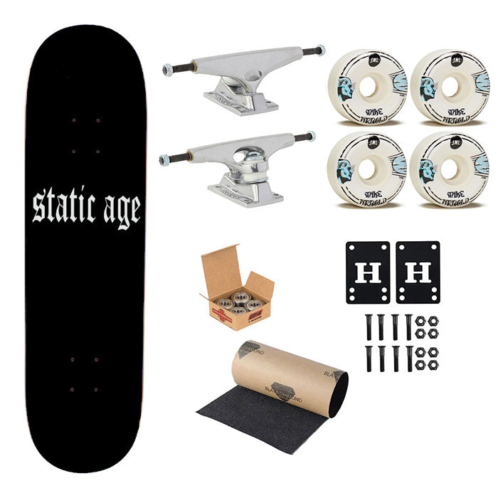 Original Logo Static Age Skateboard Complete Board 8.0" X 31.75"
