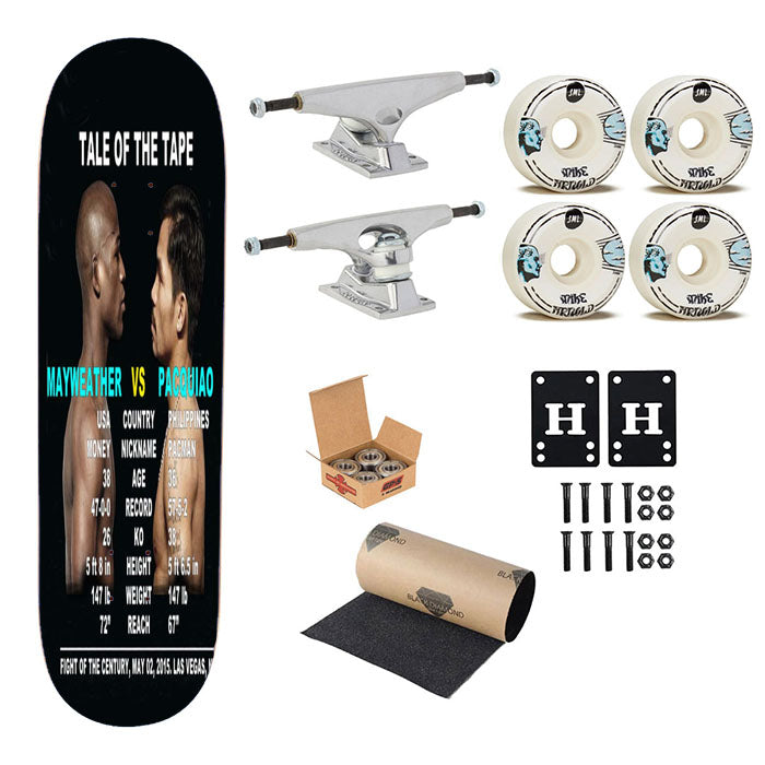 Pacquiao Vs Mayweather Skateboard Complete Board 8.0" X 31.75"