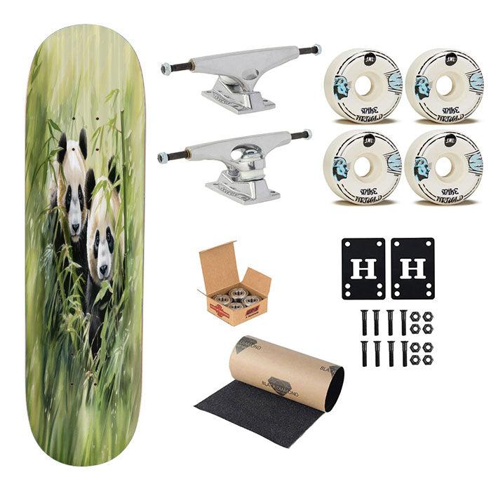 Panda Bear Skateboard Complete Board 8.0" X 31.75"