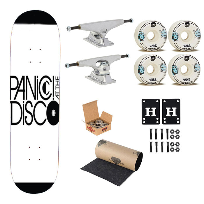 Panic At The Disco Simple Font Skateboard Complete Board 8.0" X 31.75"