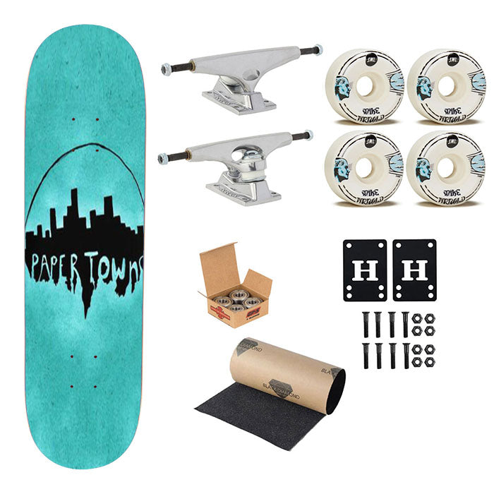 Paramore Floral Skull Skateboard Complete Board 8.0" X 31.75"