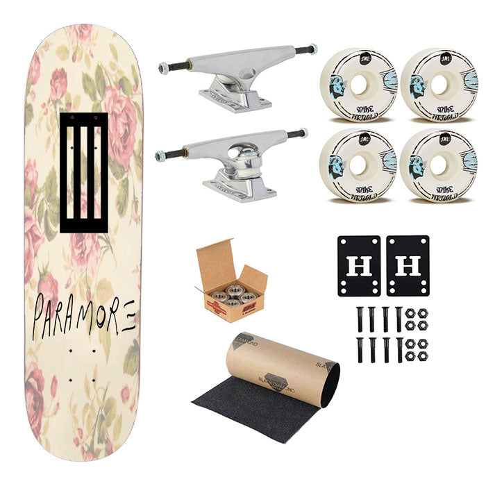 Paramore Flower Skateboard Complete Board 8.0" X 31.75"
