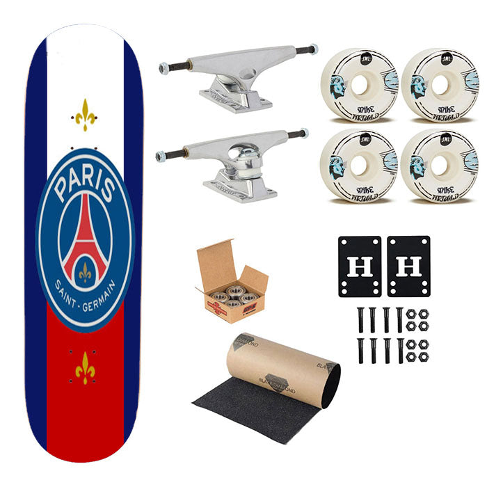 Paris Saint Germain Emblem Skateboard Complete Board 8.0" X 31.75"