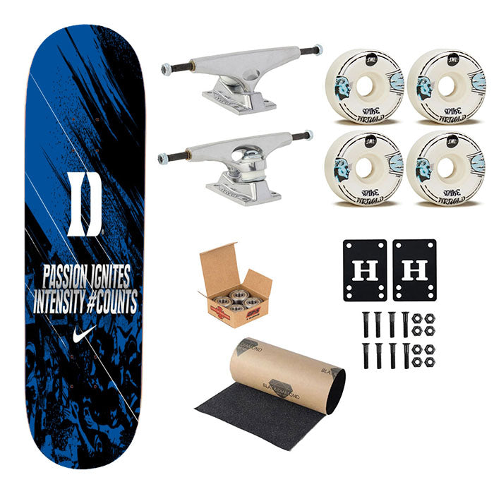 Passion Duke Blue Devils Nike Skateboard Complete Board 8.0" X 31.75"