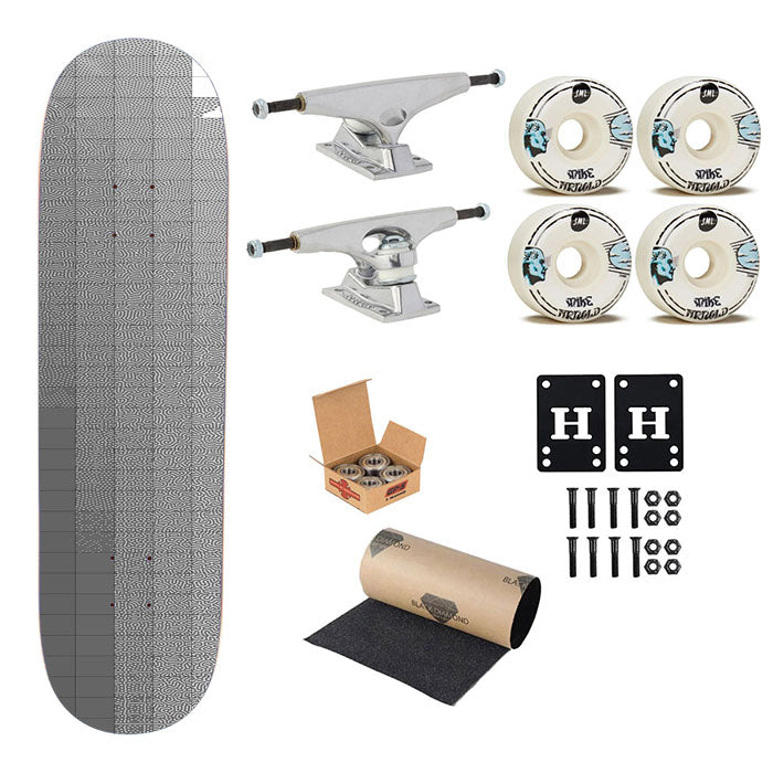 Pattern Art A Blue Skateboard Complete Board 8.0" X 31.75"