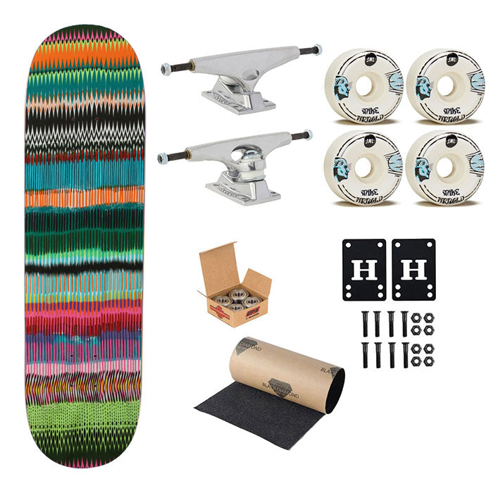 Pattern Colour Skin Know Skateboard Complete Board 8.0" X 31.75"