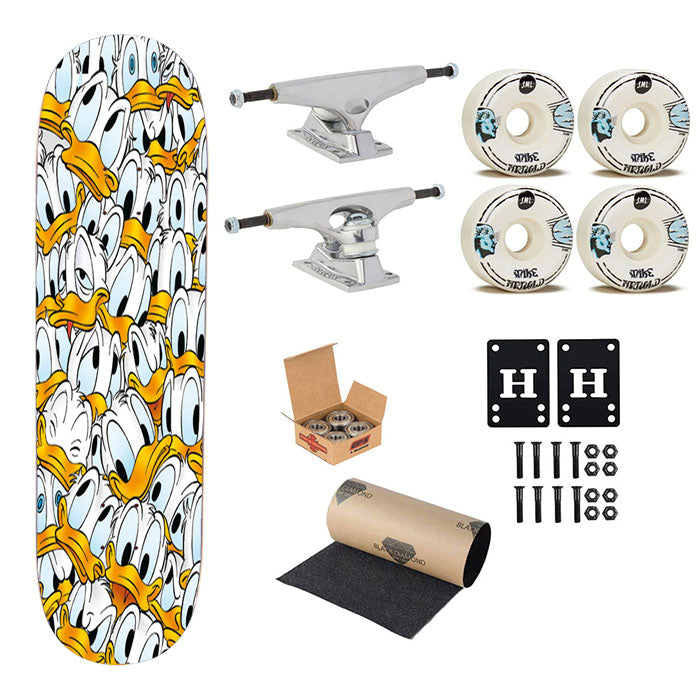 Pattern Emoticon Donald Duck Skateboard Complete Board 8.0" X 31.75"