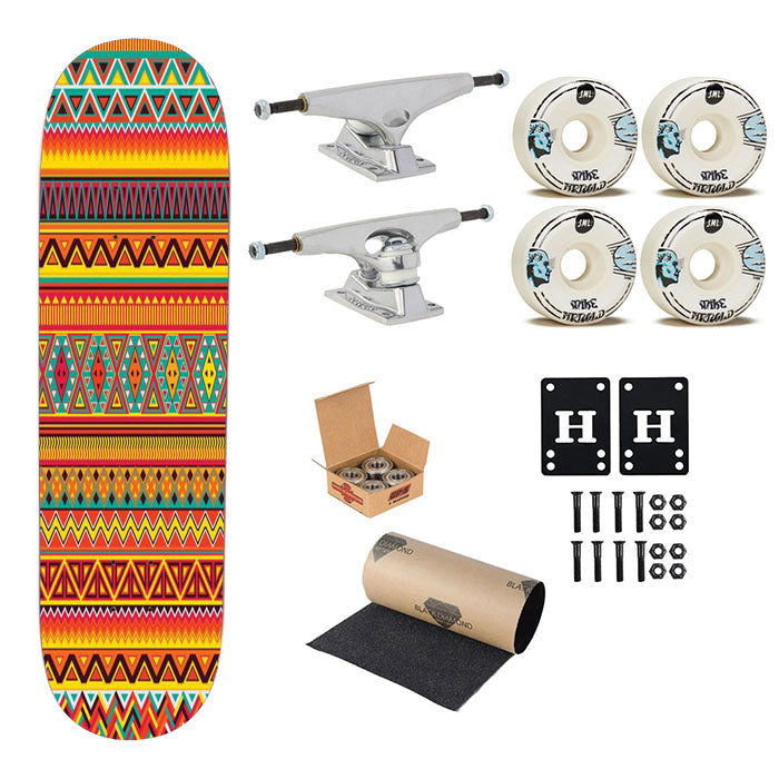 Pattern Indonesia Skateboard Complete Board 8.0" X 31.75"