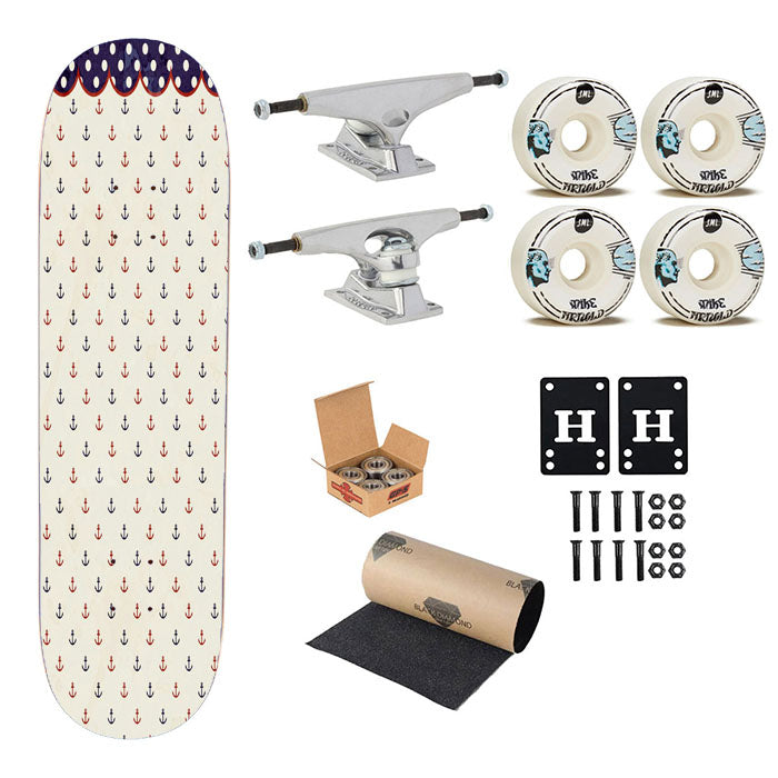 Pattern Key Skateboard Complete Board 8.0" X 31.75"