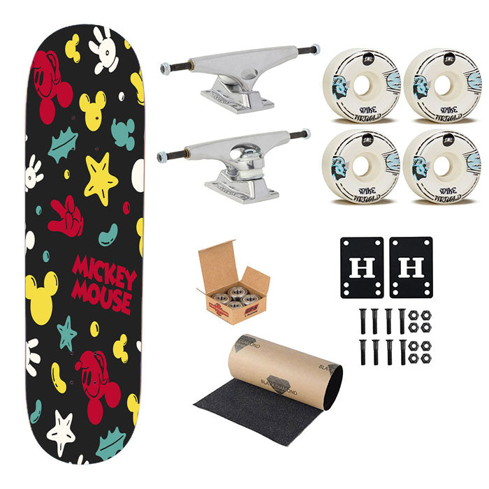 Pattern Mickey Mouse Skateboard Complete Board 8.0" X 31.75"