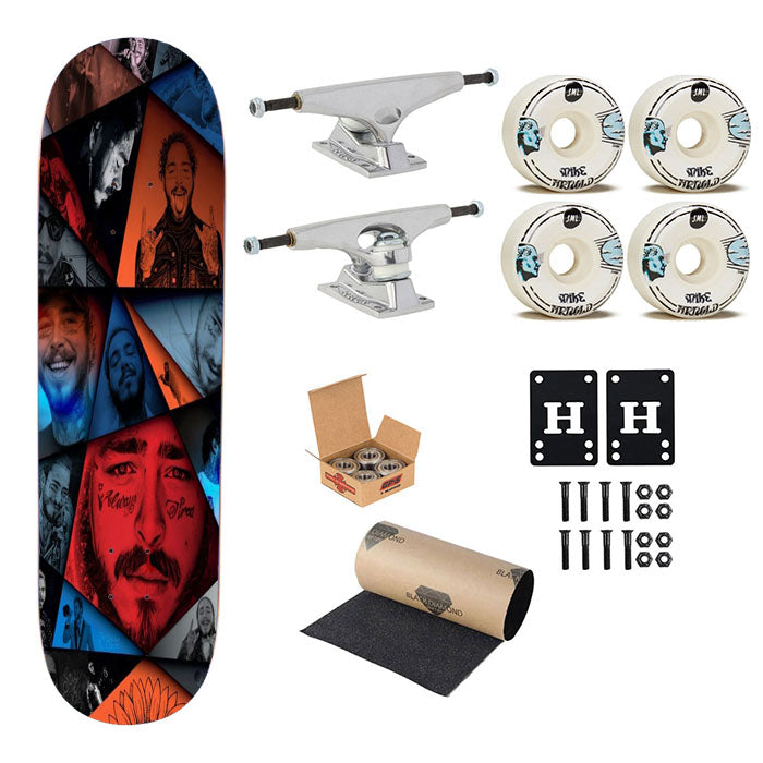 Pattern Postmalone Collage Skateboard Complete Board 8.0" X 31.75"