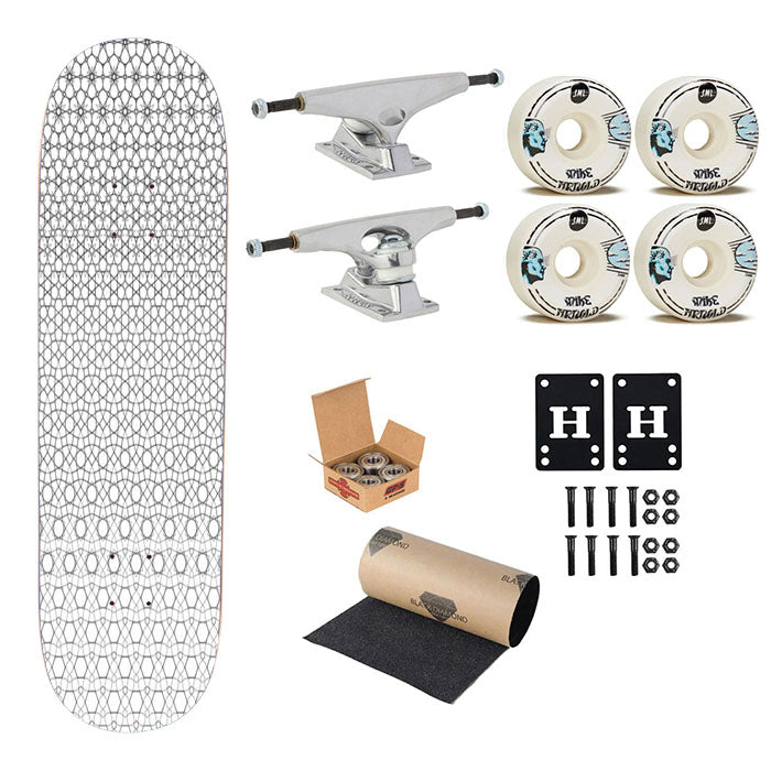 Pattern Tag Story Skateboard Complete Board 8.0" X 31.75"