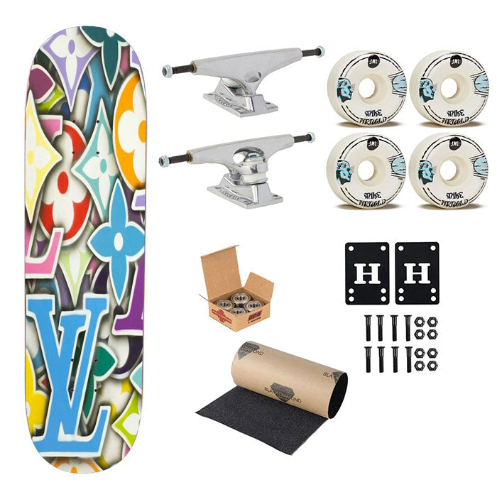 Pattern Takasi Murakami Lv Style Skateboard Complete Board 8.0" X 31.75"