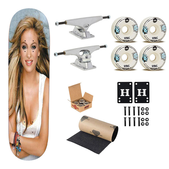 Paulina Rubio Arms Folded Skateboard Complete Board 8.0" X 31.75"
