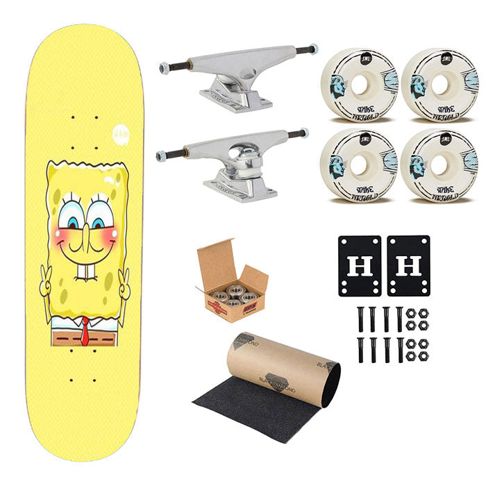 Peace Sponge Bob Skateboard Complete Board 8.0" X 31.75"