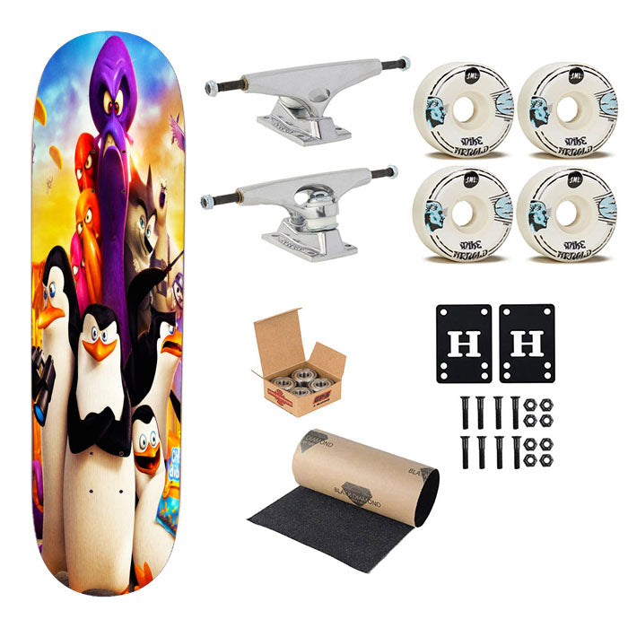 Penguins Of Madagascar Skateboard Complete Board 8.0" X 31.75"